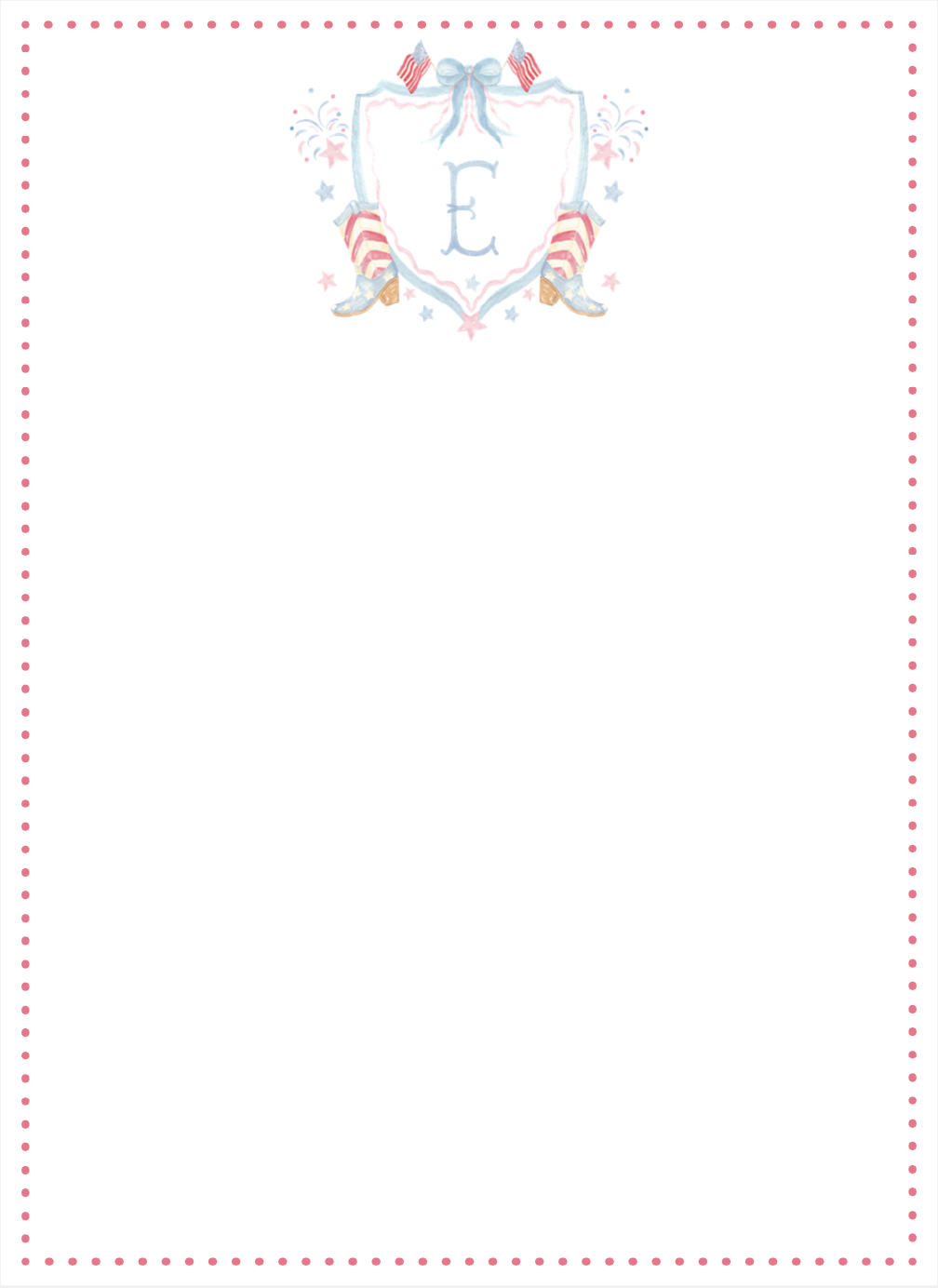 Patriotic Cowboy Crest Notepad