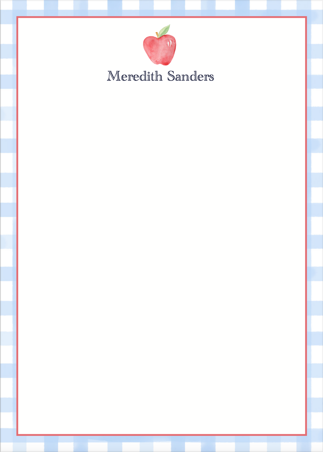 Gingham Apple Notepad