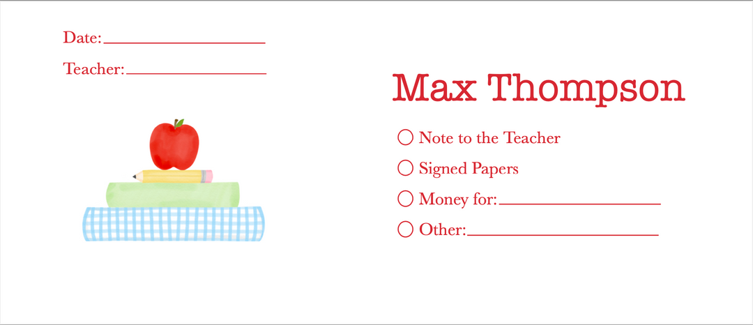 Pastel Boy Books Communication Envelope