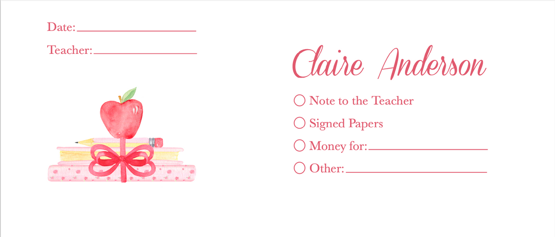 Pastel Girls Books Communication Envelope