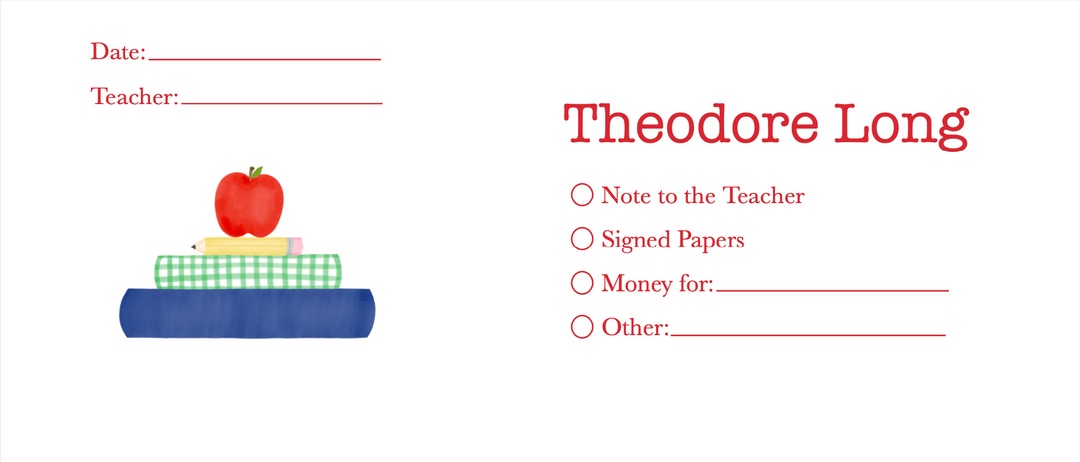 Primary Boys Books Communication Envelope