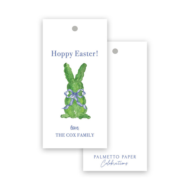 Boxwood Bunny Gift Tag