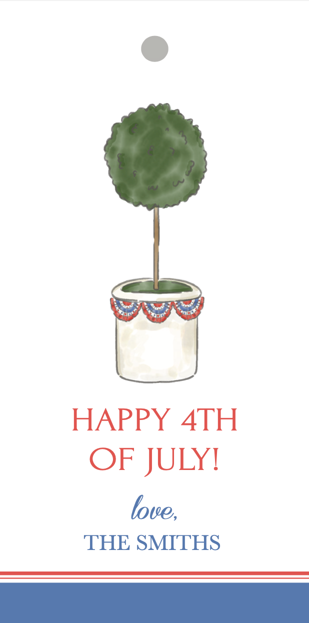 Patriotic Topiary Gift Tag