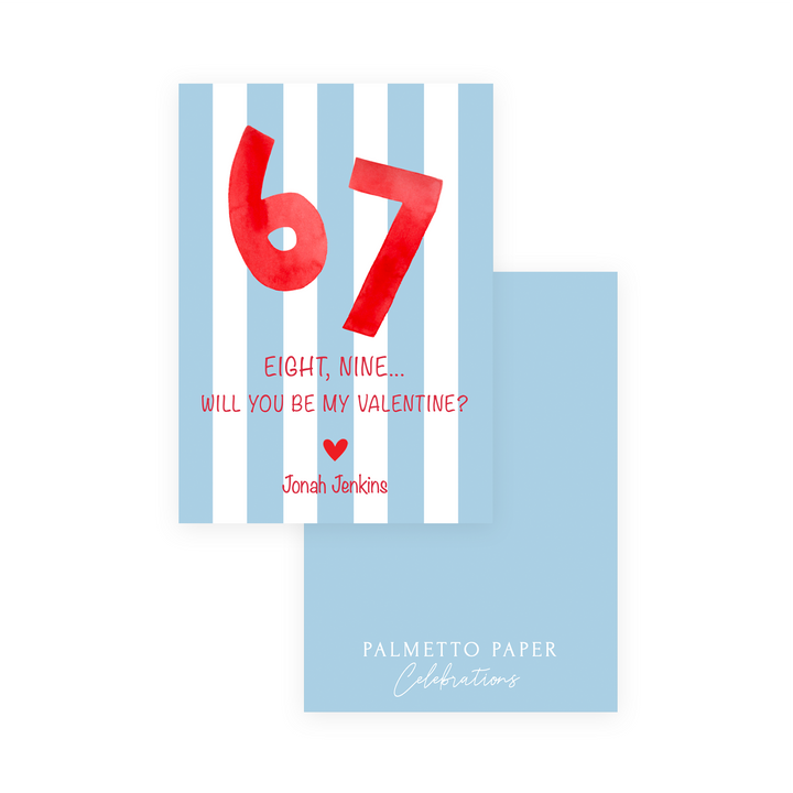 6,7,8,9 Will You Be My Valentine (Blue)