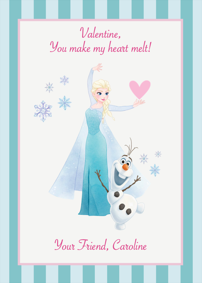Elsa Stripe Valentine