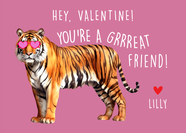 You're a Grrreat Friend Valentine - Pink