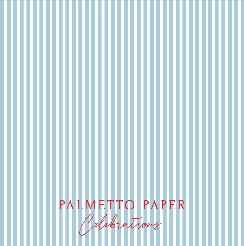 Blue Stripe with Wavy Border Valentine