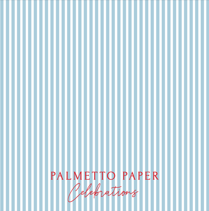 Blue Stripe with Wavy Border Valentine