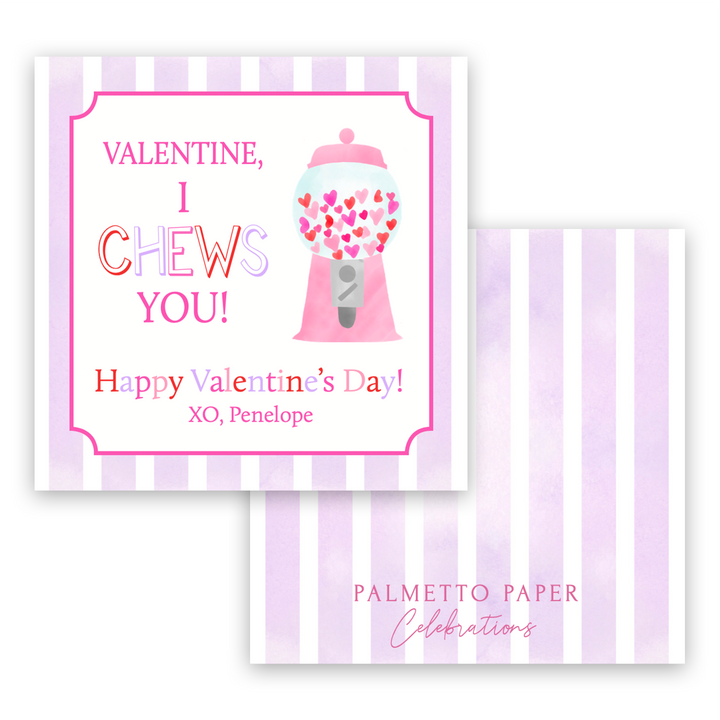 I Chews You (Purple) Valentine