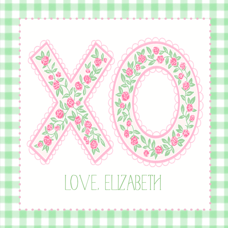Floral XO (Pink) Valentine