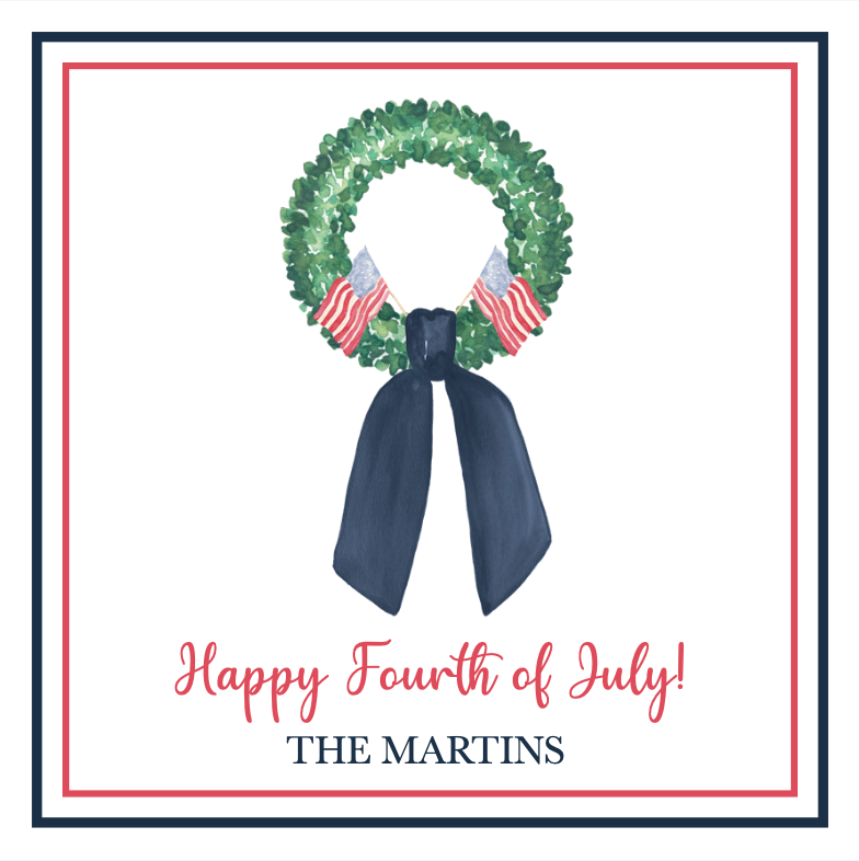 Patriotic Wreath Enclosure Cards or Gift Tags