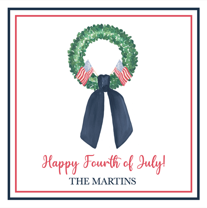 Patriotic Wreath Enclosure Cards or Gift Tags