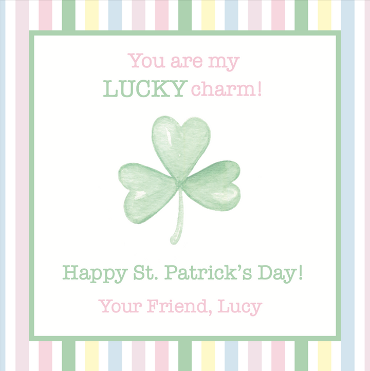 Rainbow Stripe Lucky Charm Enclosure Cards