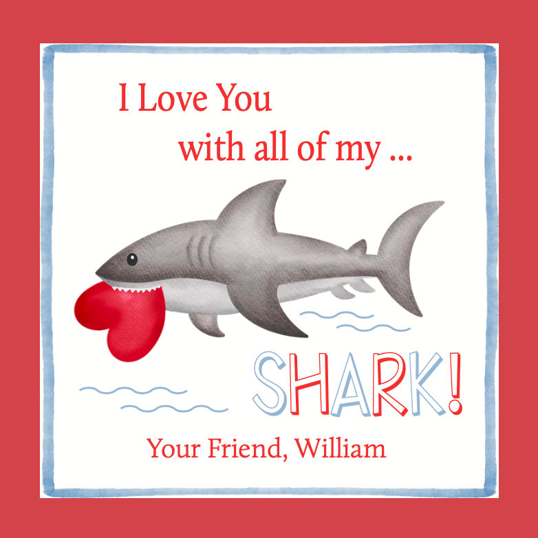 I Love You With All of My Shark Valentine