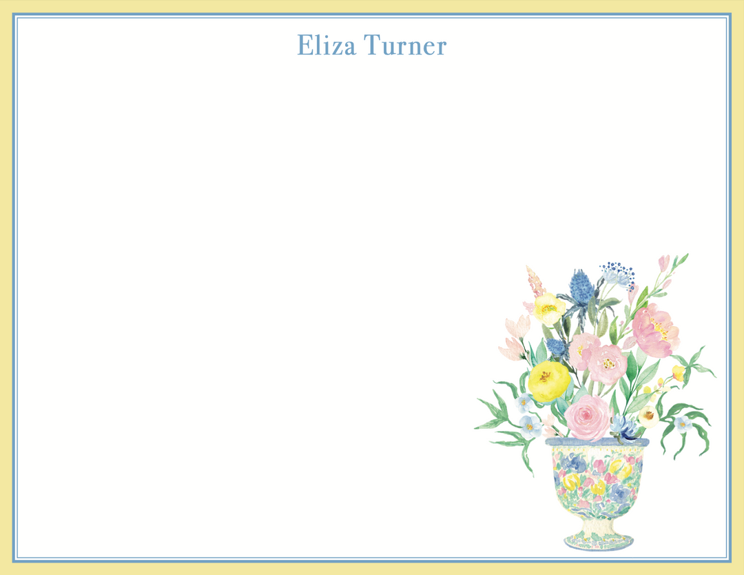 Spring Bouquet in Vase Notecards