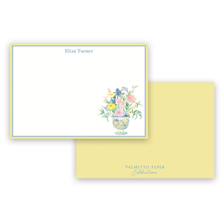 Spring Bouquet in Vase Notecards