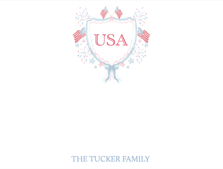 USA Crest Notecards