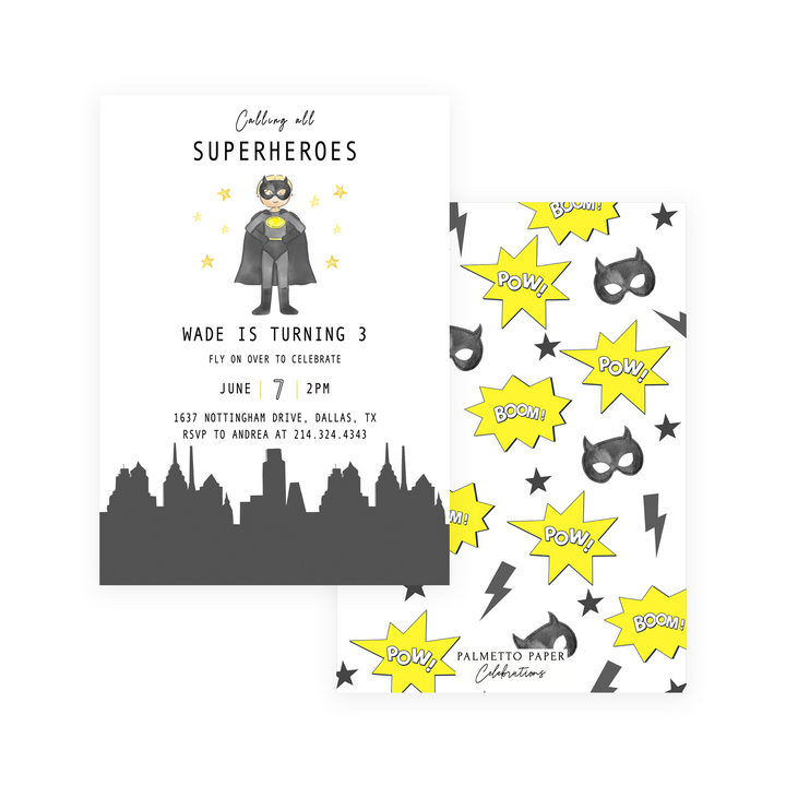 Batman Birthday Invitation