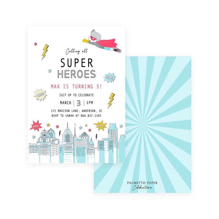 Suit Up to Celebrate Birthday Invitation