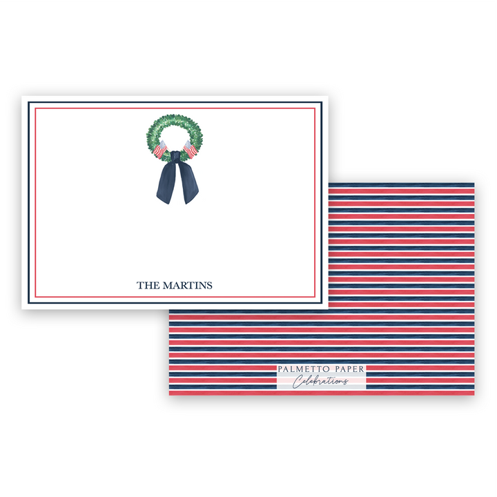 Patriotic Wreath Notecards