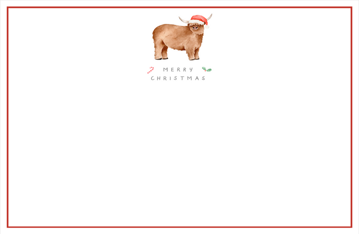 Christmas Cow Notecards