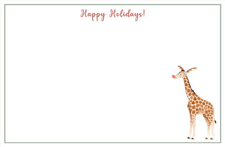 Christmas Giraffe Notecards