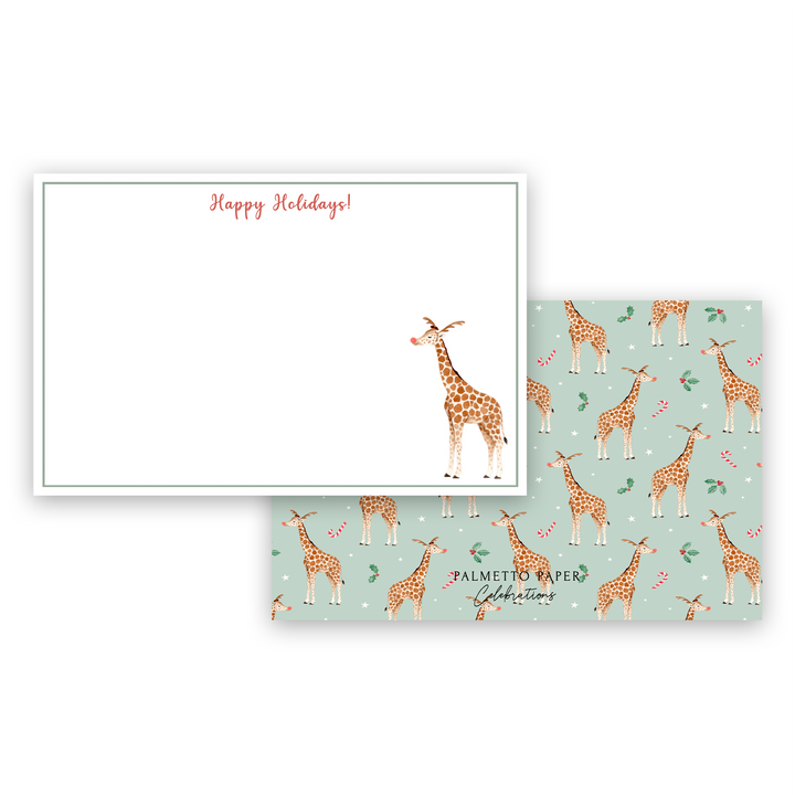 Christmas Giraffe Notecards