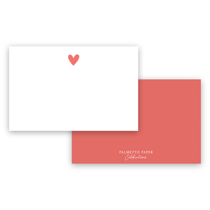 Faded Red Heart Notecards