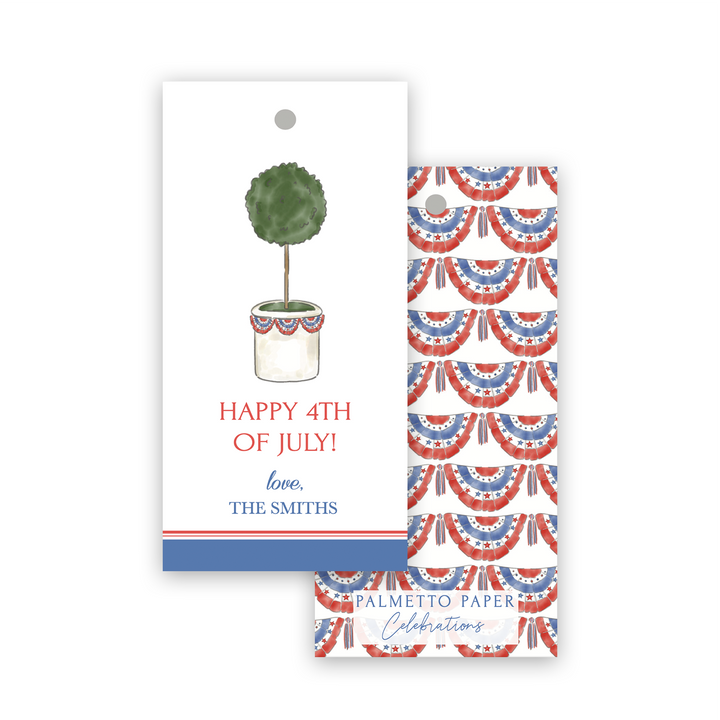 Patriotic Topiary Gift Tag