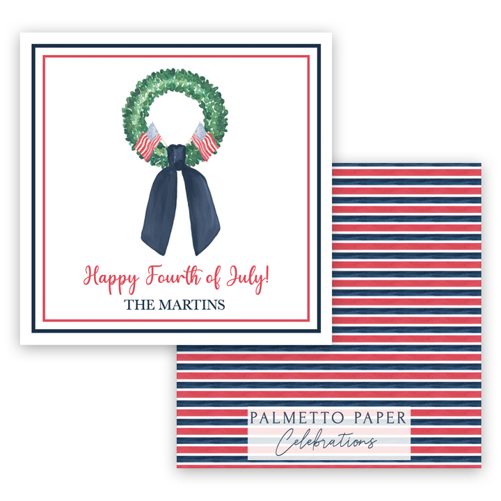 Patriotic Wreath Enclosure Cards or Gift Tags