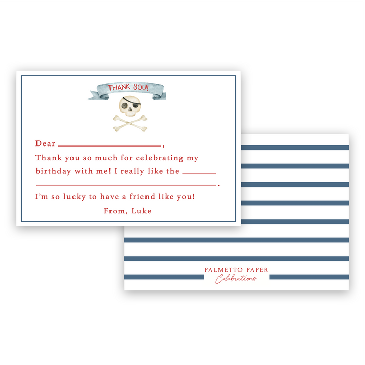 Pirate Fill-In Flat Notecards