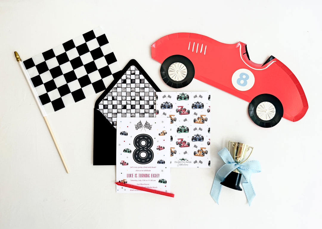 Go Kart Birthday Invitation