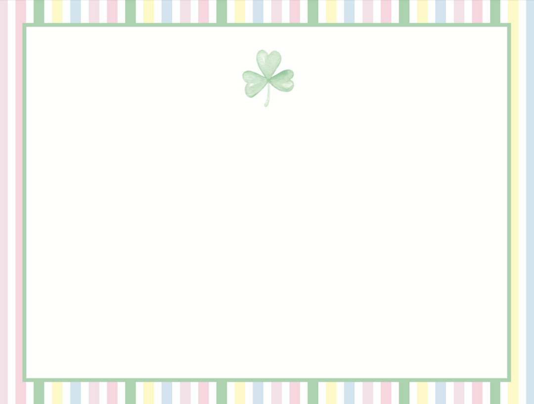 Rainbow Stripe Lucky Charm Notecards