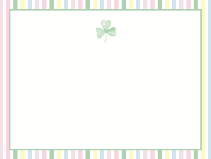 Rainbow Stripe Lucky Charm Notecards