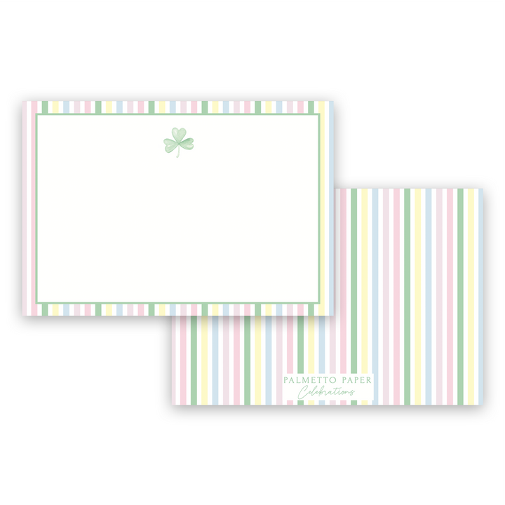 Rainbow Stripe Lucky Charm Notecards