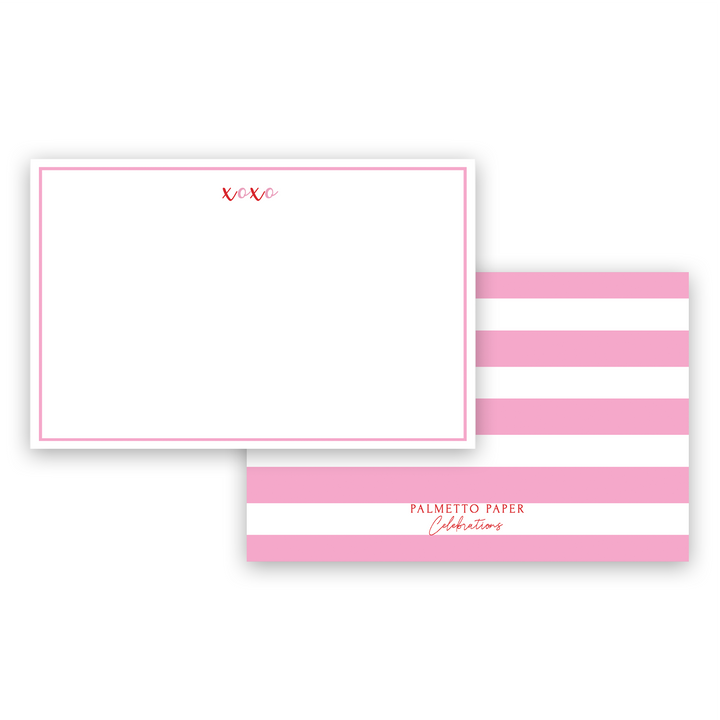 Red and Pink XOXO Notecards